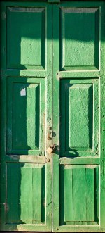 XL deursticker oude_groene_deur_780019909